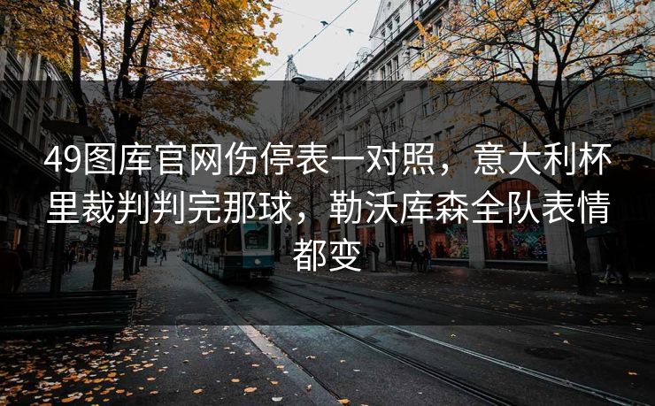 49图库官网伤停表一对照，意大利杯里裁判判完那球，勒沃库森全队表情都变